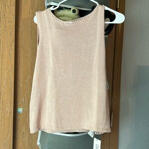 DAZY size large pink knit tank top